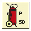 WHEELED POWDER FIRE EXTINGUISHER P50