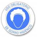 USO OBLIGATORIO DE GORRO HIGIÉNICO