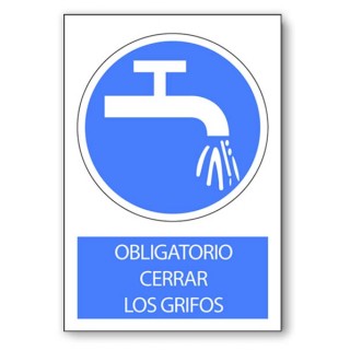 OBLIGATORIO CERRAR LOS GRIFOS