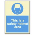 THIS IS A SAFETY HELMET AREA