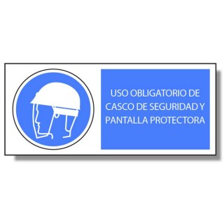 USO OBLIGATORIO DE CASCO Y PANTALLA PROTECTORA
