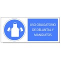 USO OBLIGATORIO DE DELANTAL Y MANGUITOS