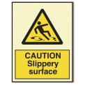 CAUTION SLIPPERY SURFACE