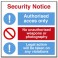 SECURITY NOTICE: ACCES, WEAPONS, PHOTOGRAPHY...