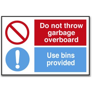 DO NOT THROW GARBAGE OVERBOARD/...