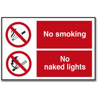 NO SMOKING/NO NAKED LIGHTS