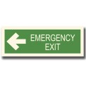 EMERGENCY EXIT WITH LEFT ARROW