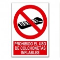PROHIBIDO EL USO DE COLCHONETAS INFLABLES