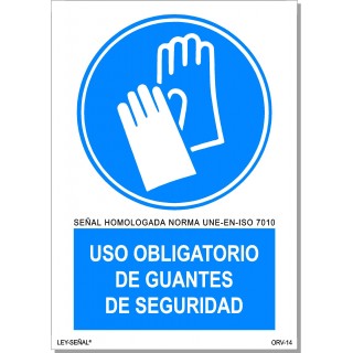 USO OBLIGATORIO DE GUANTES DE SEGURIDAD