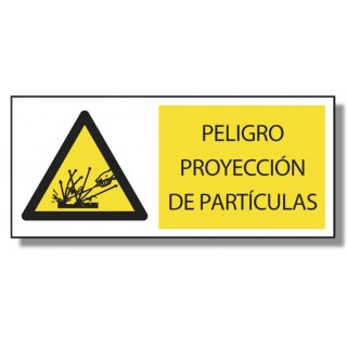 PELIGRO PROYECCION DE PARTICULAS