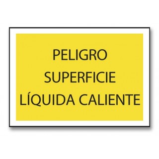 PELIGRO SUPERFICIE LÍQUIDA CALIENTE