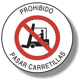 PROHIBIDO PASAR CARRETILLAS
